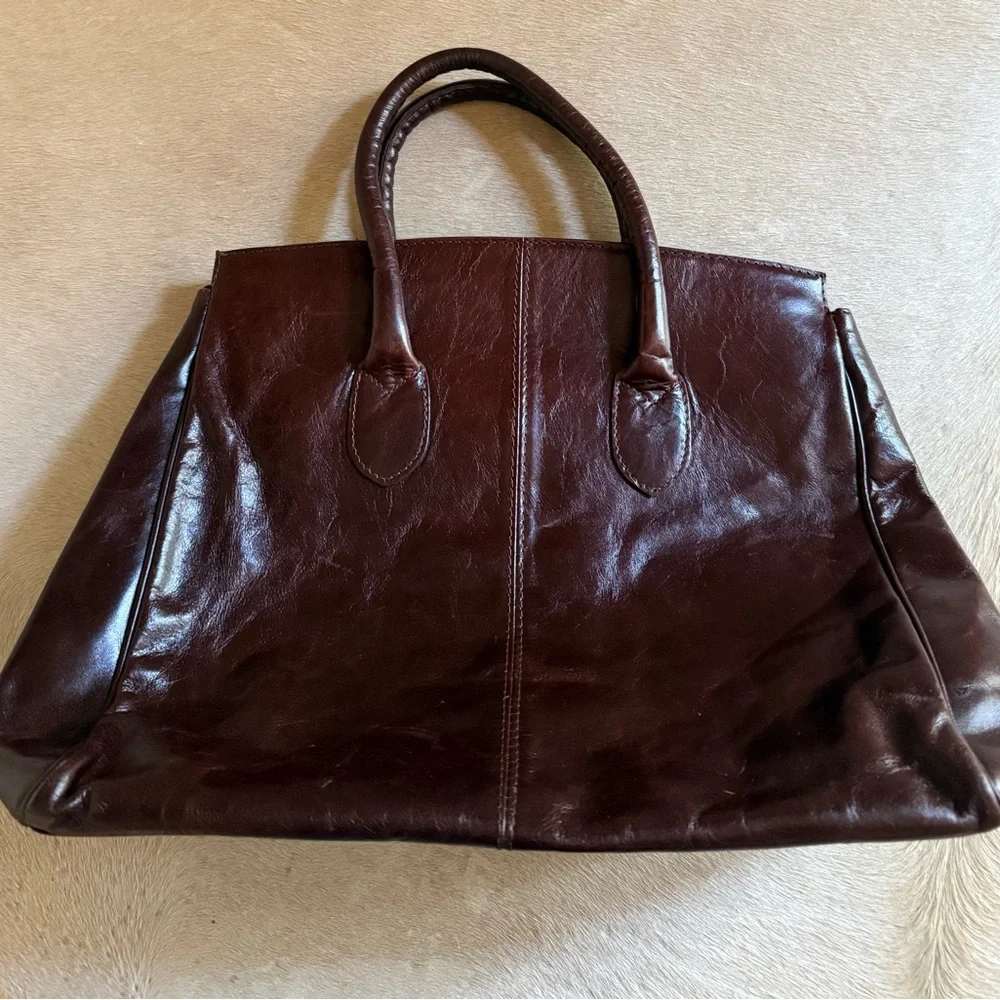 DP purse- Italian chocolate leather gold hardware